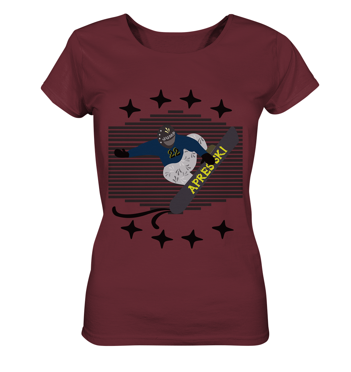 Snowboarding, Apres- Ski, Snowboard, - Ladies Organic Shirt