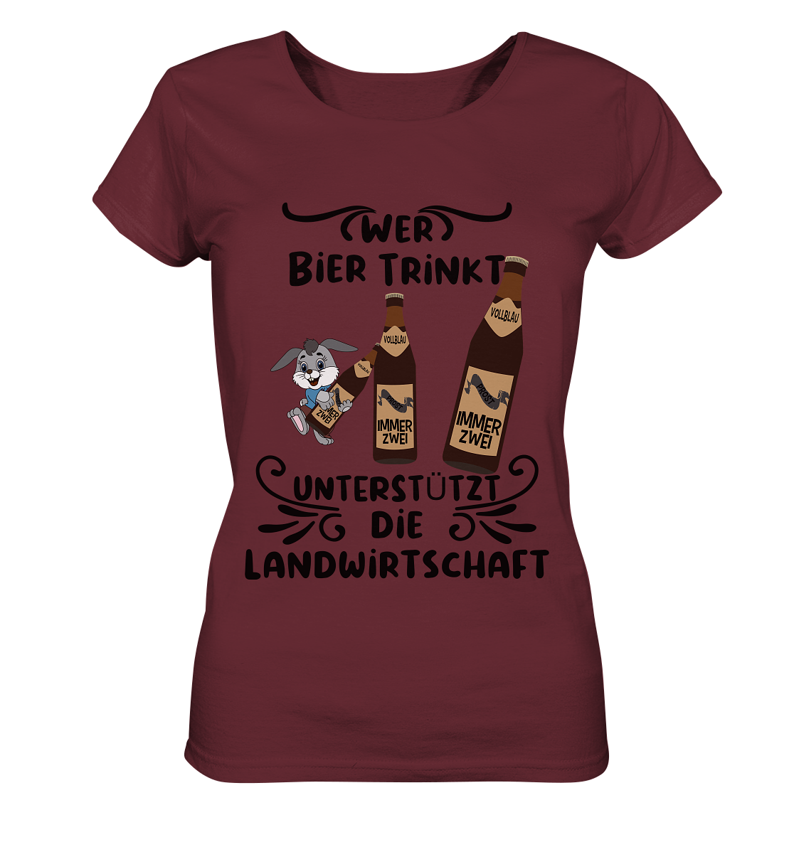 Wer Bier trinkt, Landwirtschaft unterstützen, Party - Ladies Organic Shirt