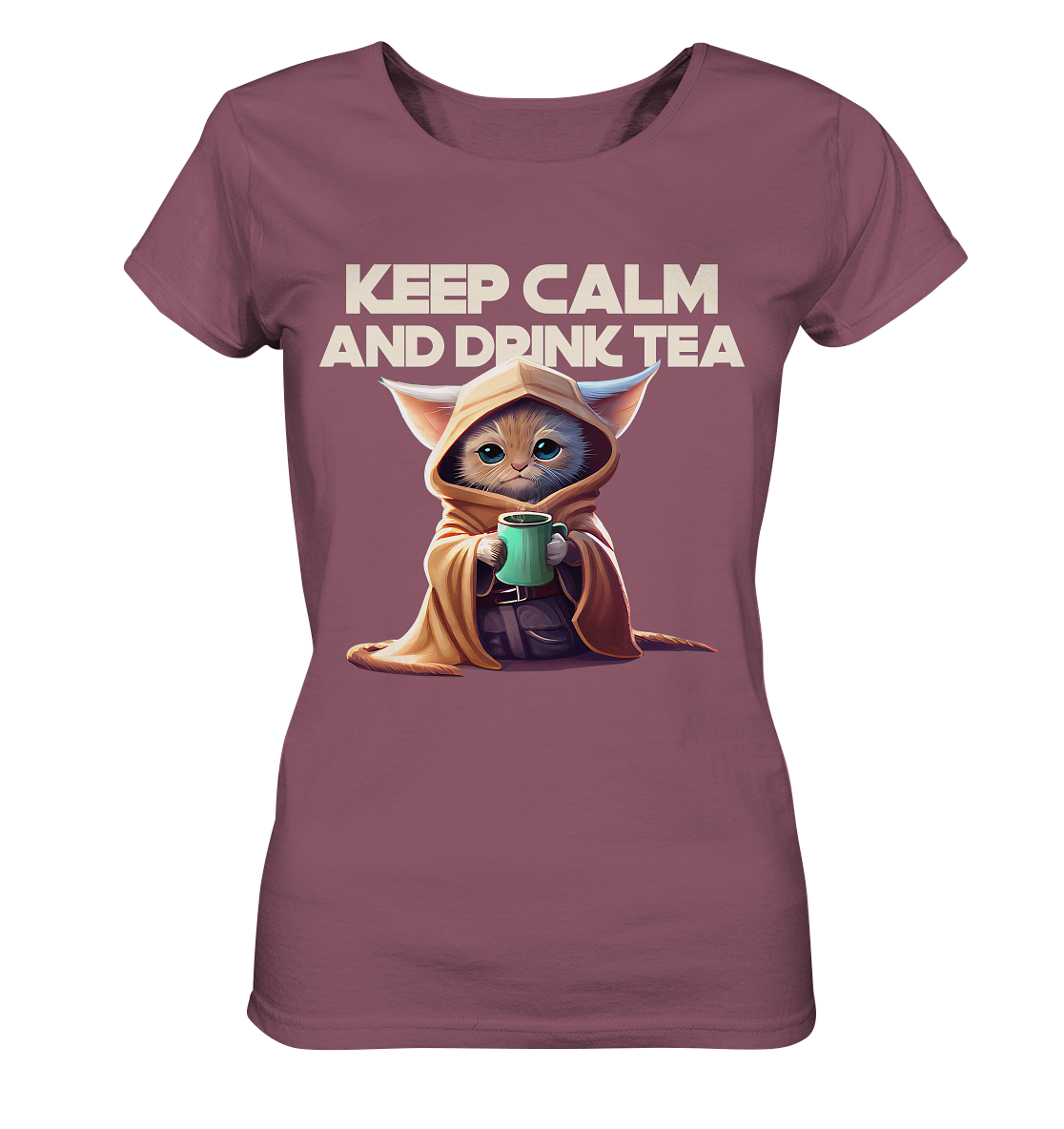 T-Shirt Damen- Keep Calm- coole Basic für jeden Look- Organic Shirt