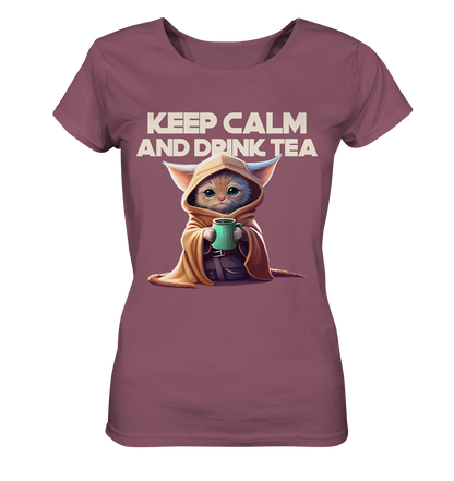 T-Shirt Damen- Keep Calm- coole Basic für jeden Look- Organic Shirt