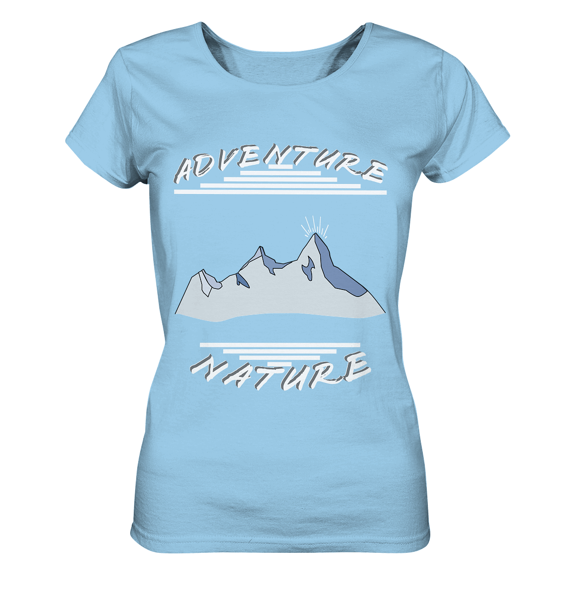 Adventure Nature, Abenteuer Natur, Camping, Geocaching - Ladies Organic Shirt