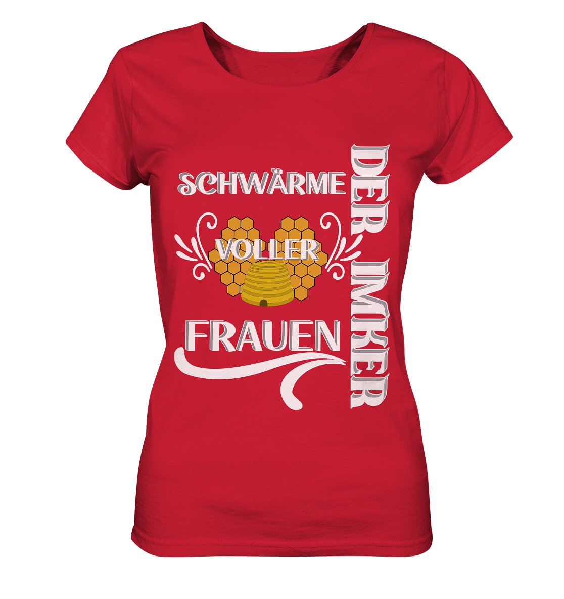 Der Imker, schwärme voller Frauen, Imkerei, Helden, Helles Motiv - Ladies Organic Shirt