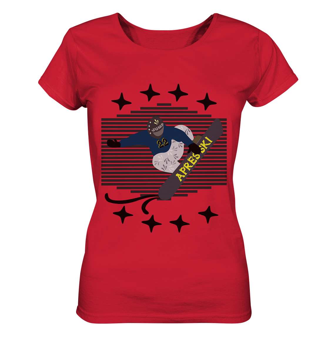 Snowboarding, Apres- Ski, Snowboard, - Ladies Organic Shirt