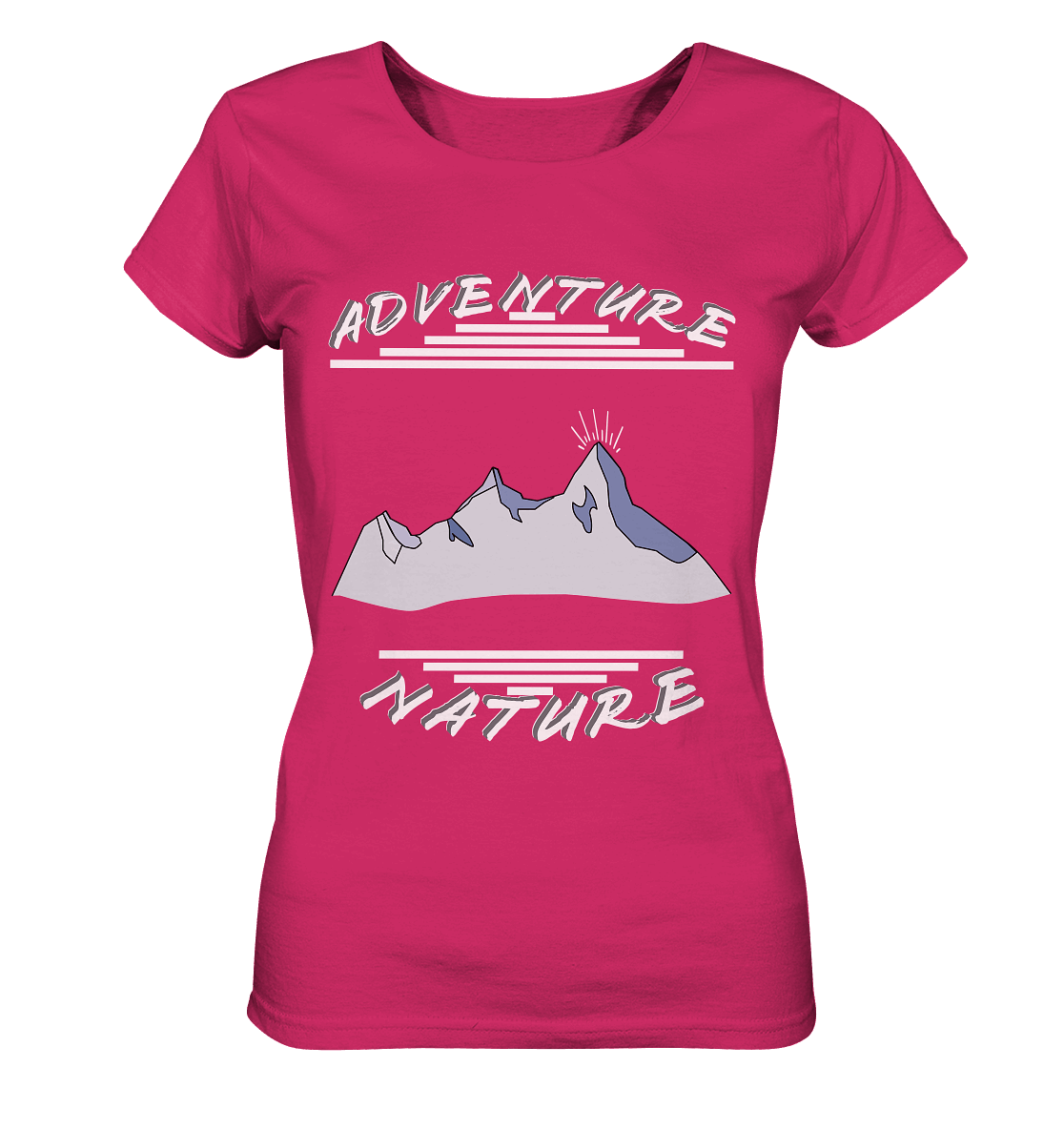 Adventure Nature, Abenteuer Natur, Camping, Geocaching - Ladies Organic Shirt