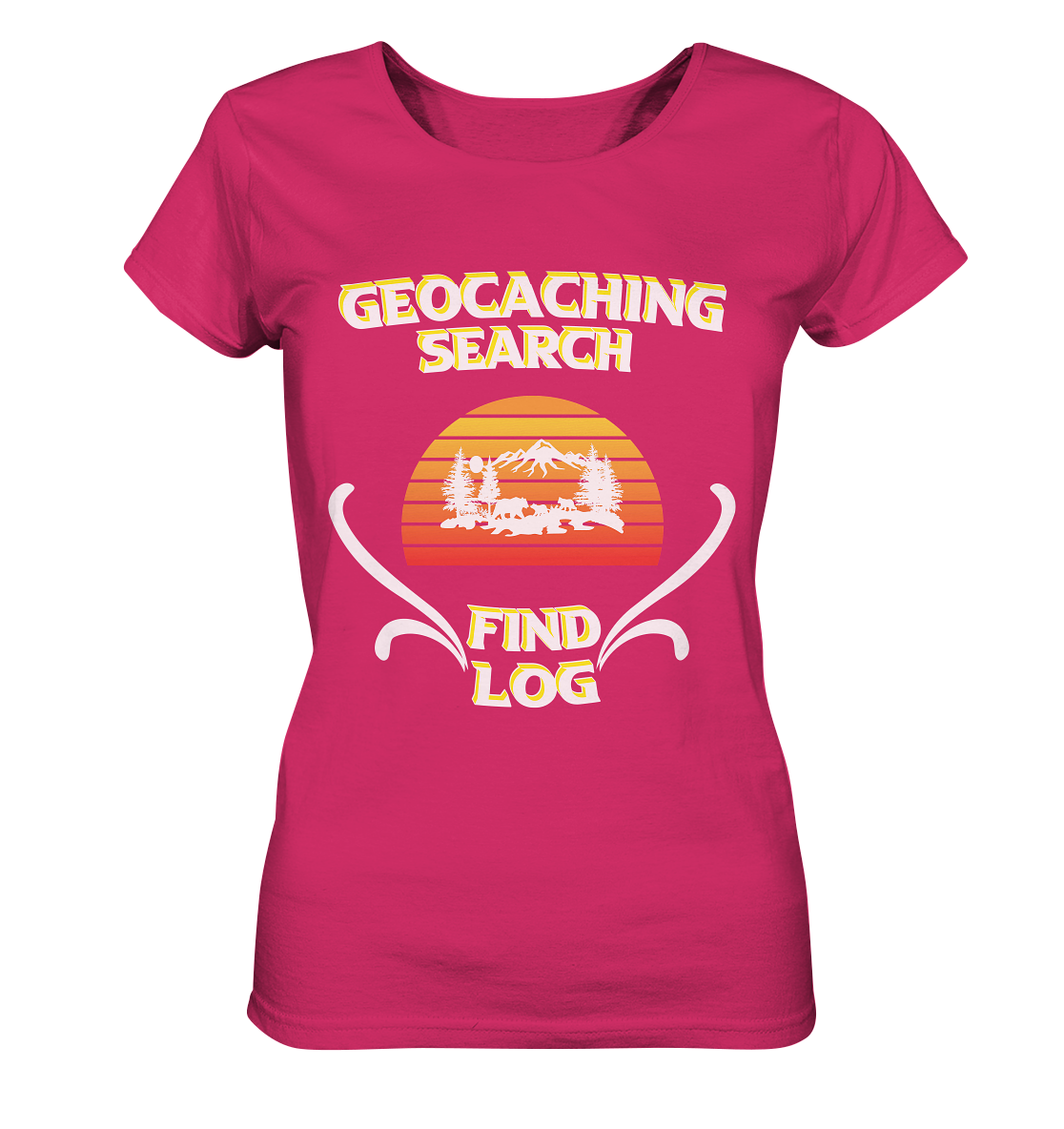 Geocaching, Suchen, Finden und Log, Geocache - Ladies Organic Shirt