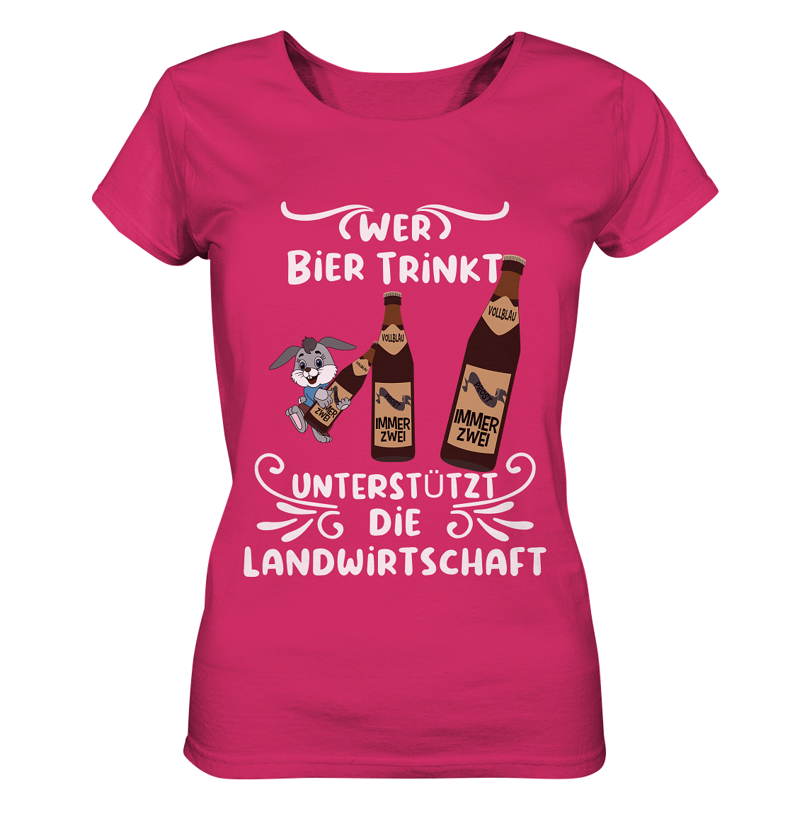 Wer Bier trinkt unterstützt die Landwirtschaft, Party- Shirt - Ladies Organic Shirt