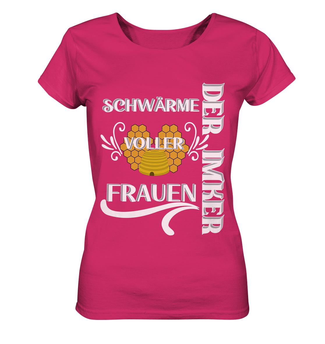 Der Imker, schwärme voller Frauen, Imkerei, Helden, Helles Motiv - Ladies Organic Shirt