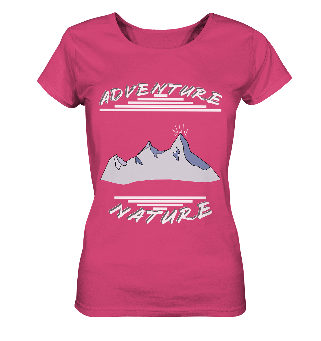 Adventure Nature, Abenteuer Natur, Camping, Geocaching - Ladies Organic Shirt