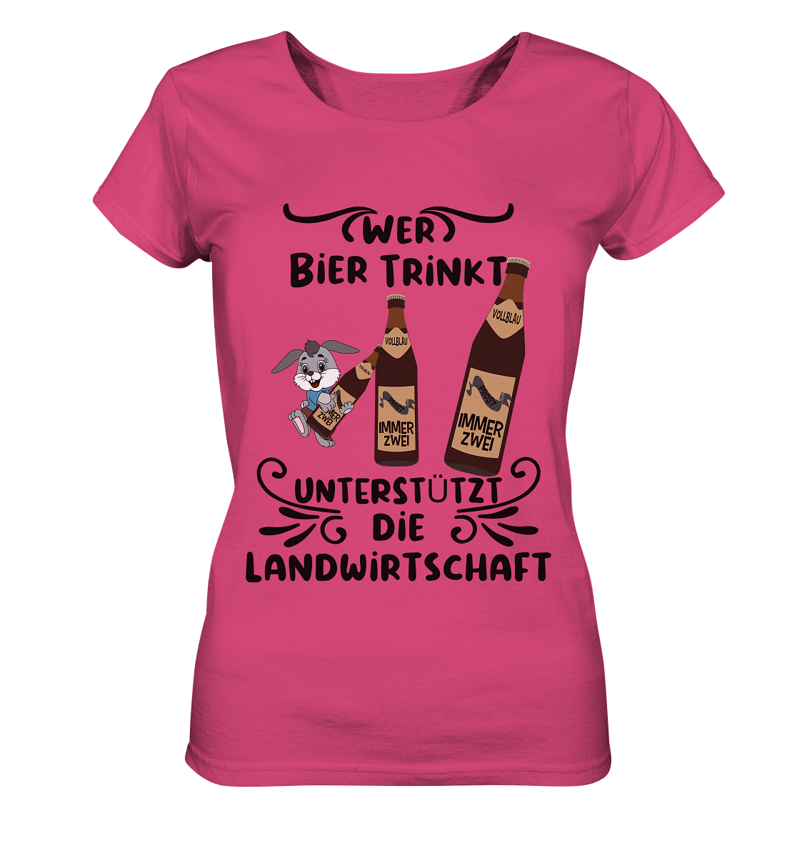 Wer Bier trinkt, Landwirtschaft unterstützen, Party - Ladies Organic Shirt