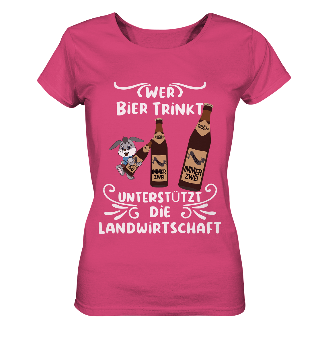 Wer Bier trinkt unterstützt die Landwirtschaft, Party- Shirt - Ladies Organic Shirt