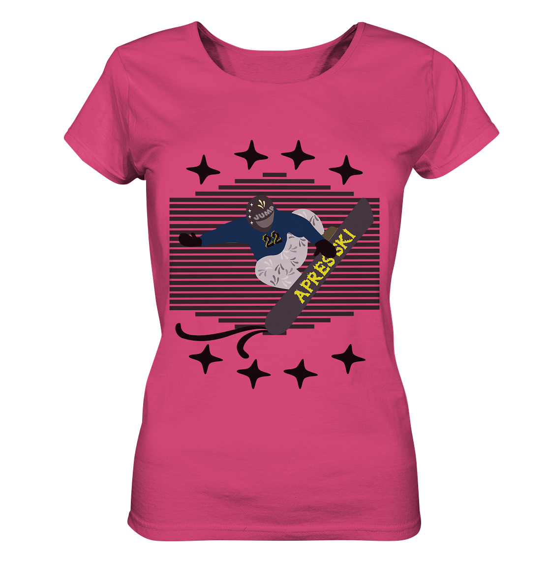 Snowboarding, Apres- Ski, Snowboard, - Ladies Organic Shirt