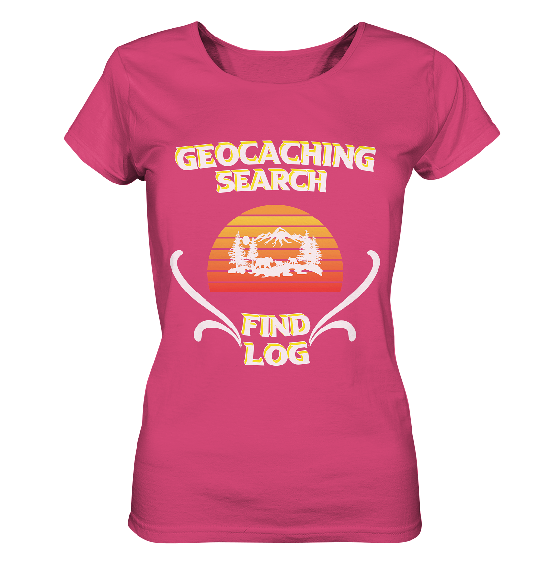 Geocaching, Suchen, Finden und Log, Geocache - Ladies Organic Shirt