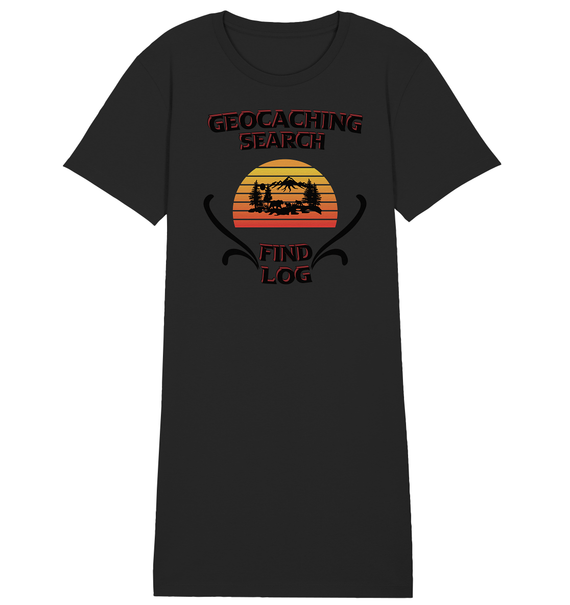 Geocaching, Suchen, Finden und Log, Geocaches - Ladies Organic Shirt Dress