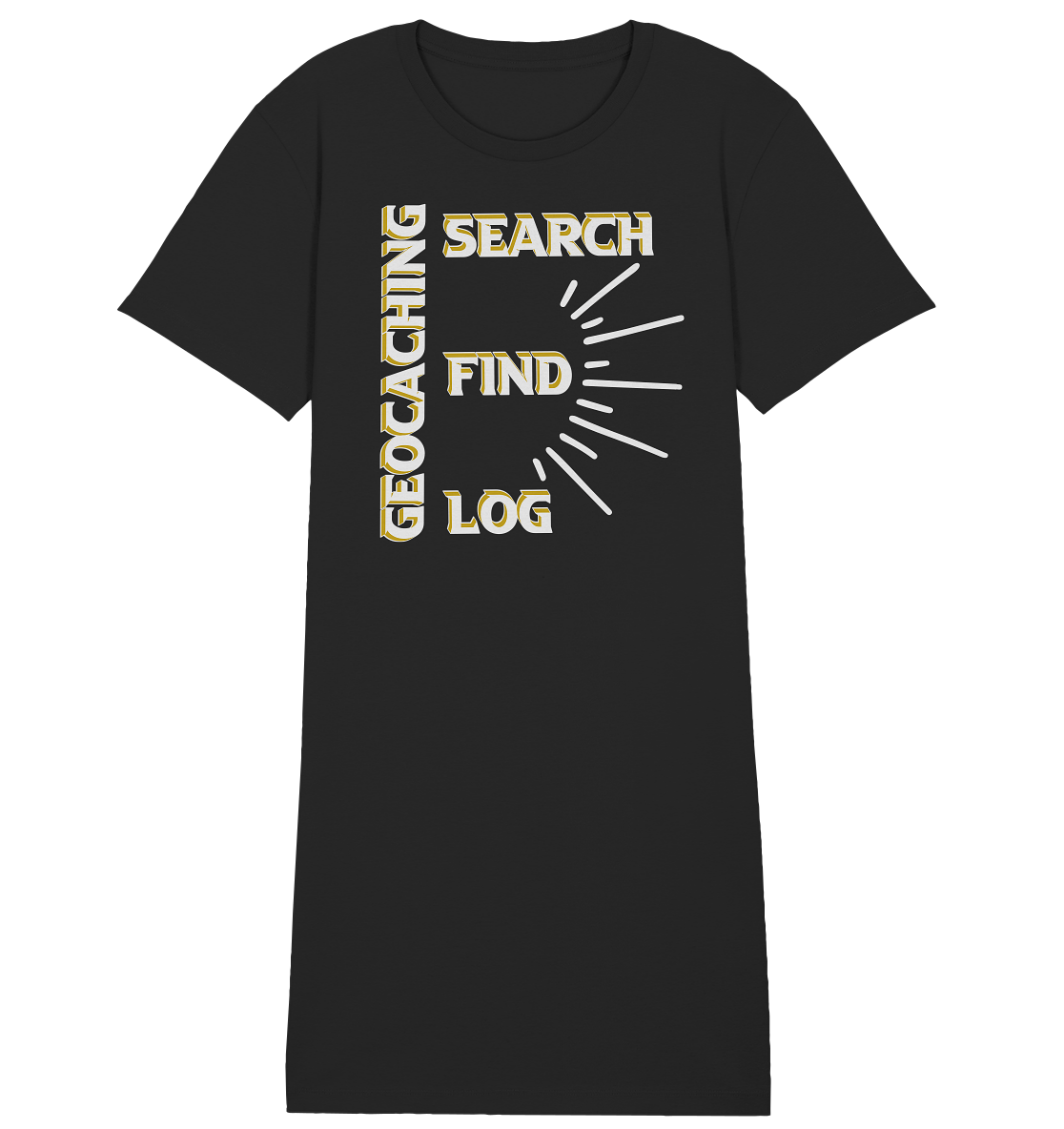 Geocaching-SEARCH-FIND-LOG, Cache Helles Disign - Ladies Organic Shirt Dress