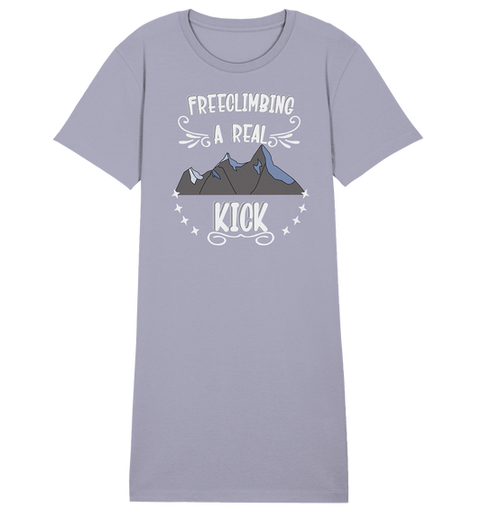 Freeclimbing - a real kick, sportlich & gefährlich - Ladies Organic Shirt Dress