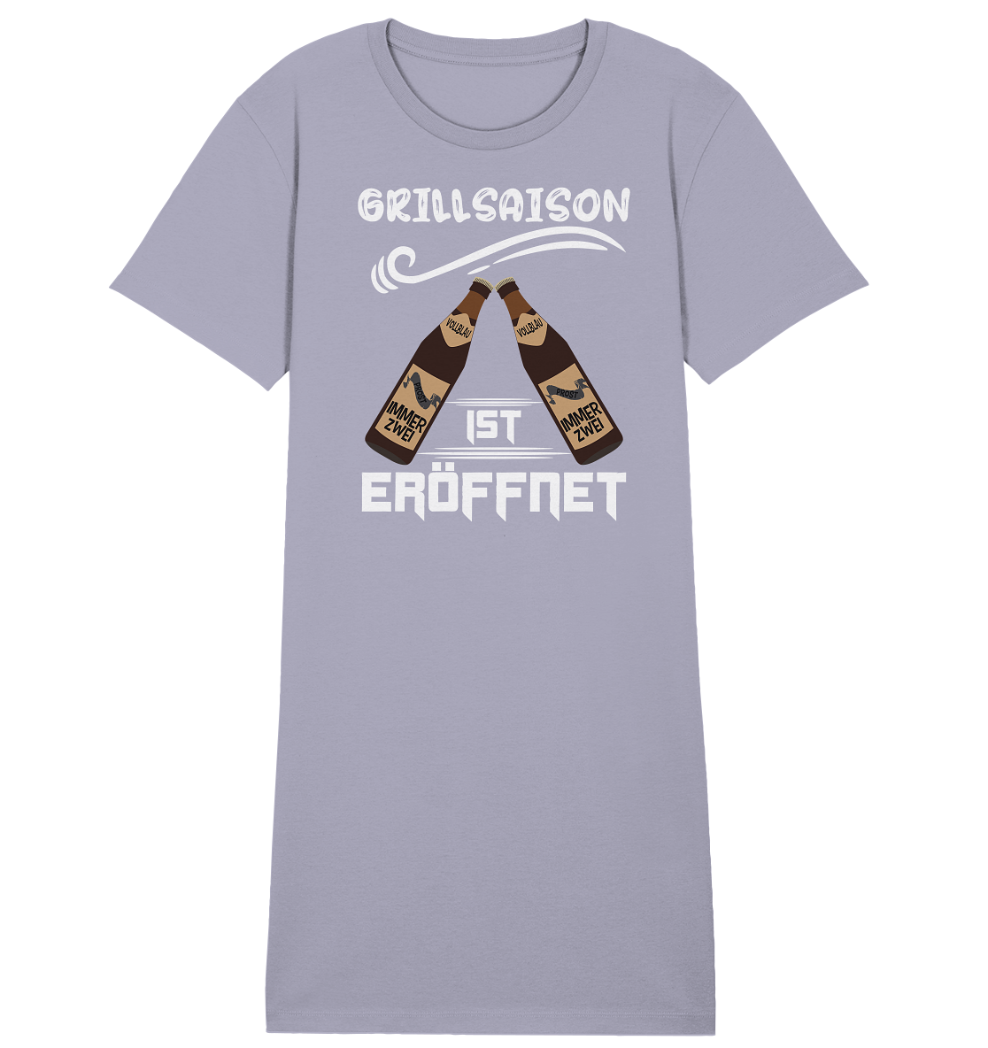 Grillsaison ist eröffnet, Grillen, Party, Feiern, Helles Design - Ladies Organic Shirt Dress