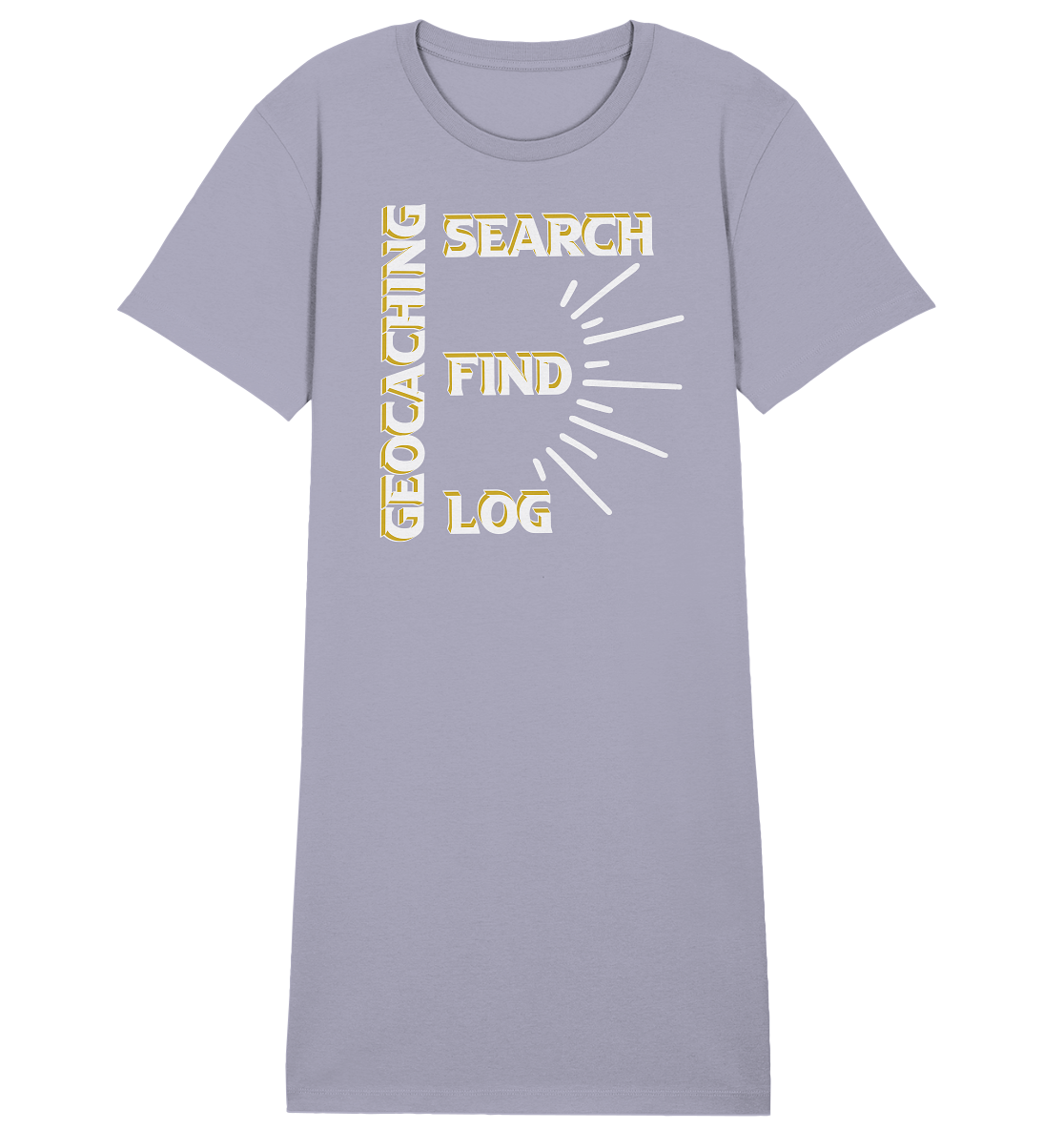 Geocaching-SEARCH-FIND-LOG, Cache Helles Disign - Ladies Organic Shirt Dress