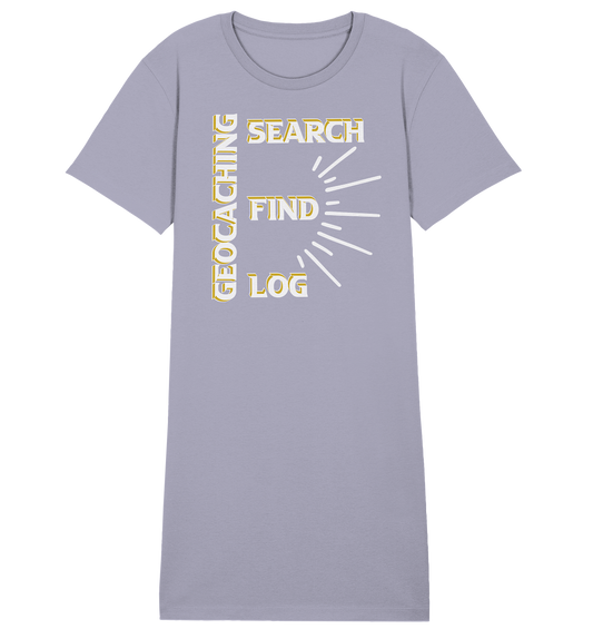 Geocaching-SEARCH-FIND-LOG, Cache Helles Disign - Ladies Organic Shirt Dress