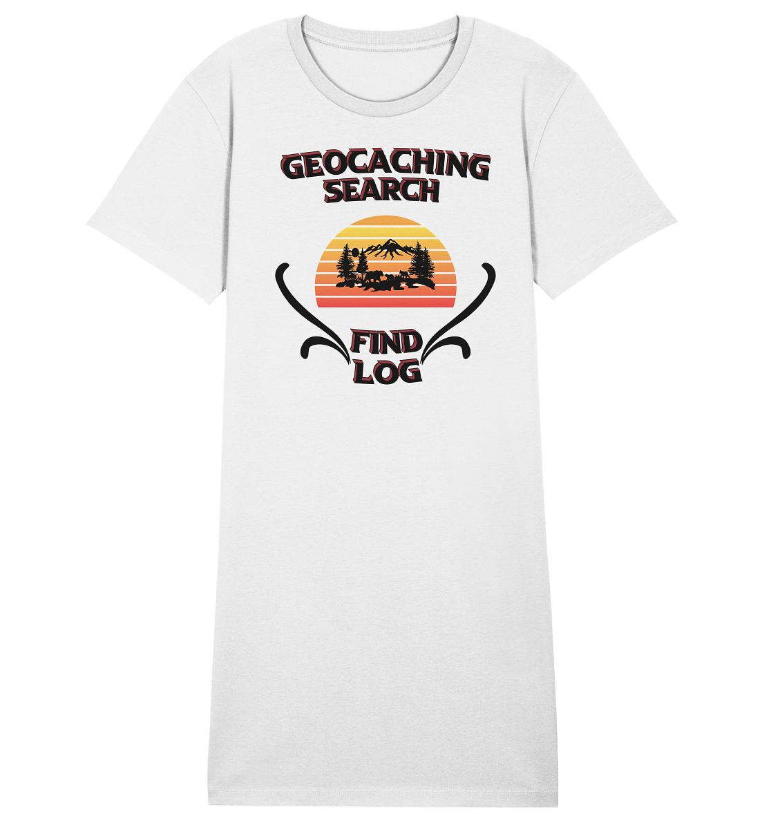 Geocaching, Suchen, Finden und Log, Geocaches - Ladies Organic Shirt Dress