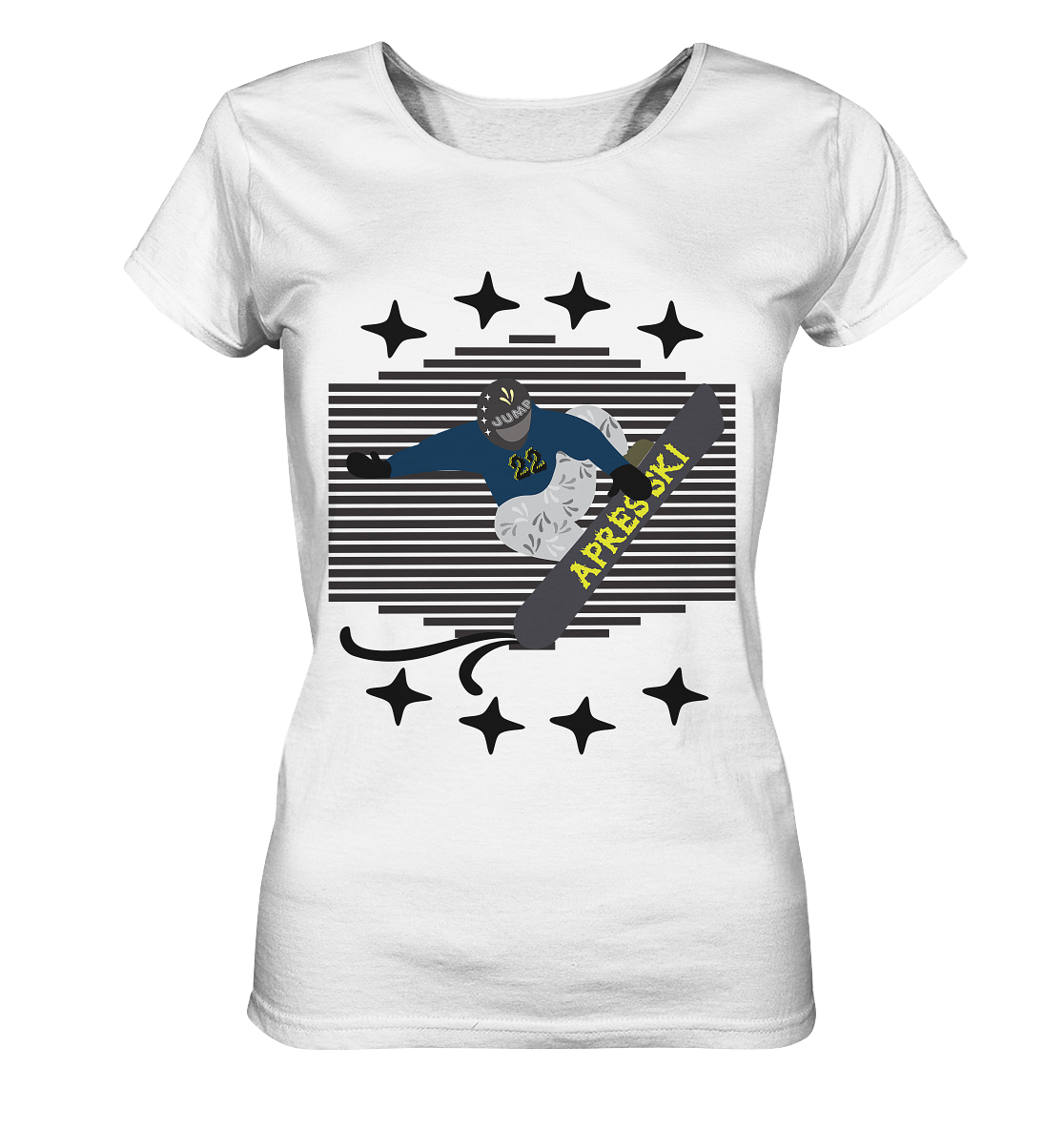 Snowboarding, Apres- Ski, Snowboard, - Ladies Organic Shirt