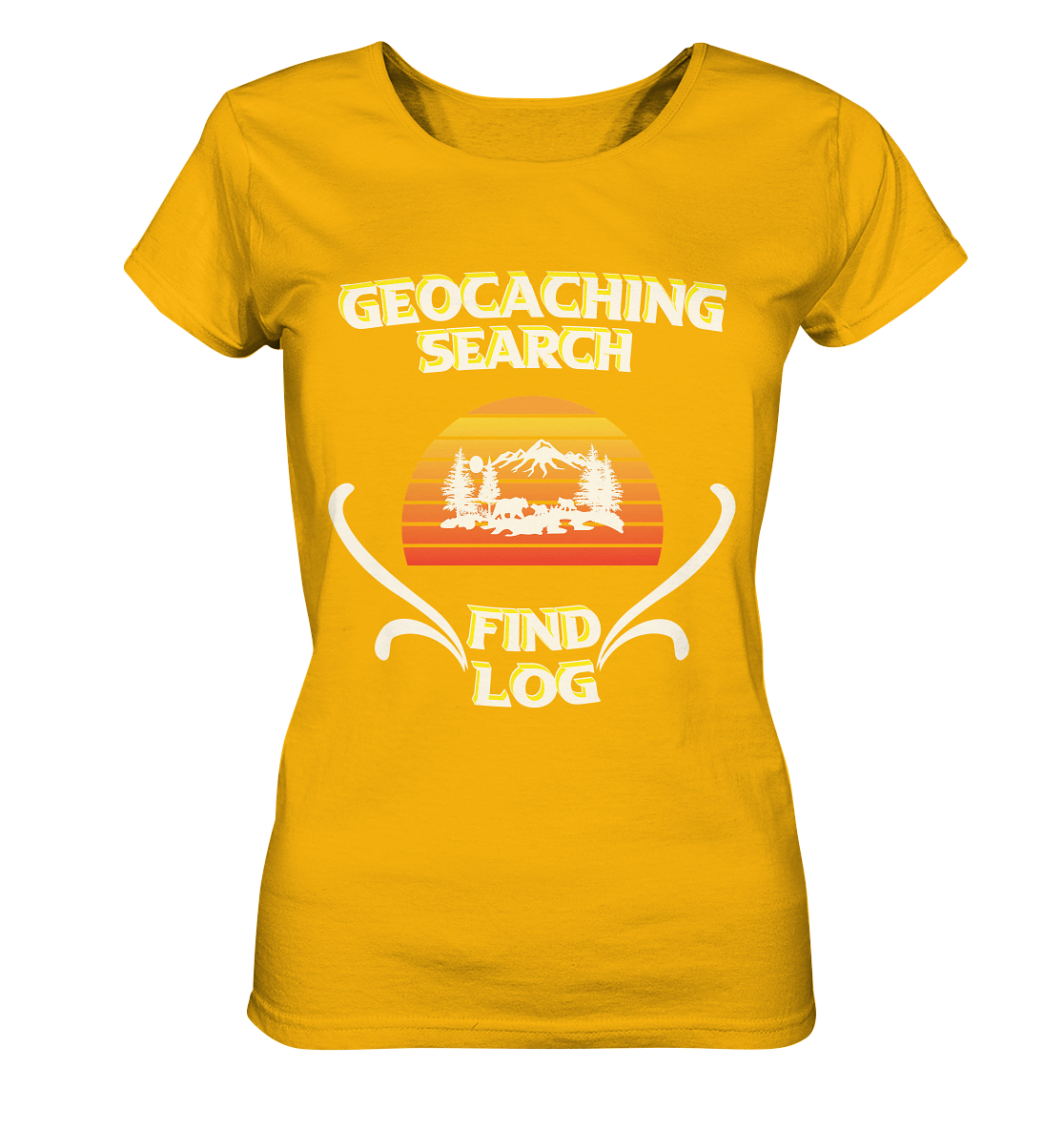 Geocaching, Suchen, Finden und Log, Geocache - Ladies Organic Shirt