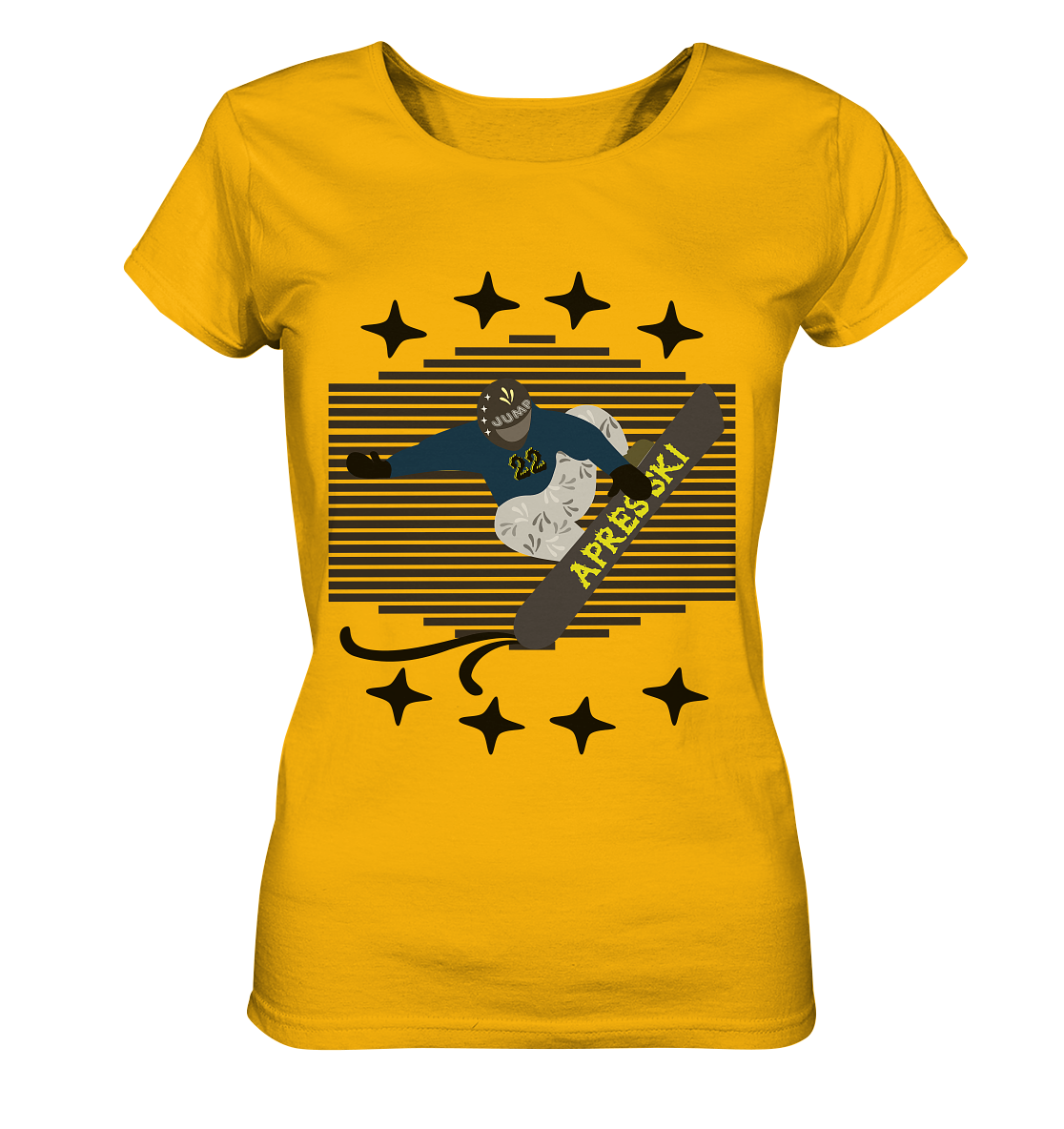 Snowboarding, Apres- Ski, Snowboard, - Ladies Organic Shirt