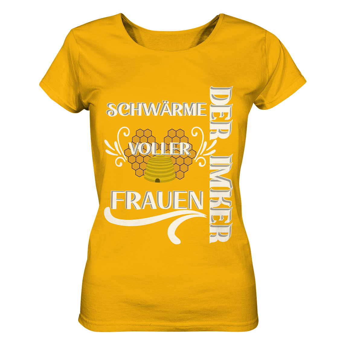 Der Imker, schwärme voller Frauen, Imkerei, Helden, Helles Motiv - Ladies Organic Shirt