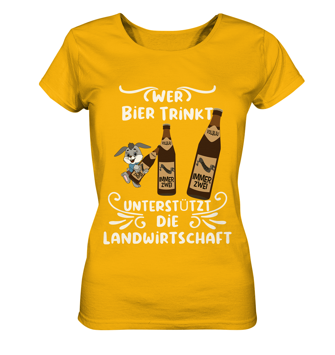 Wer Bier trinkt unterstützt die Landwirtschaft, Party- Shirt - Ladies Organic Shirt