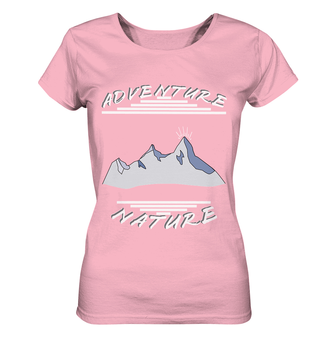 Adventure Nature, Abenteuer Natur, Camping, Geocaching - Ladies Organic Shirt