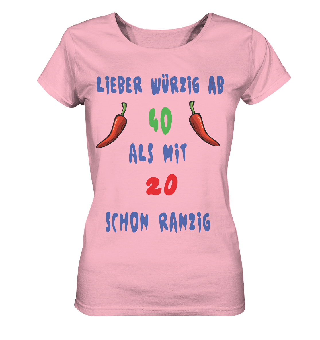 Lieber Würzig ab 40, Statement ab 40, noch voll im Trend - Ladies Organic Shirt