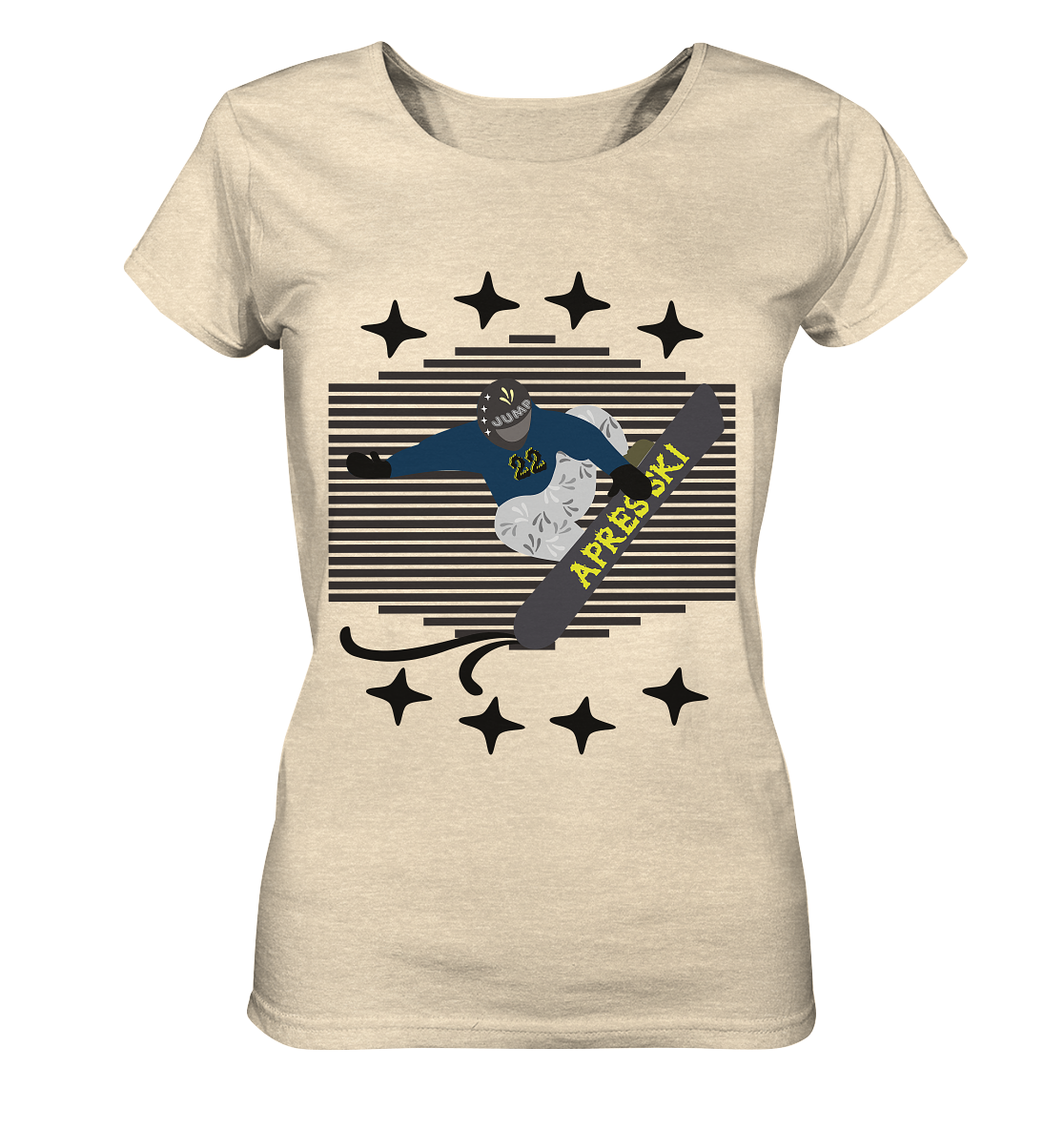 Snowboarding, Apres- Ski, Snowboard, - Ladies Organic Shirt