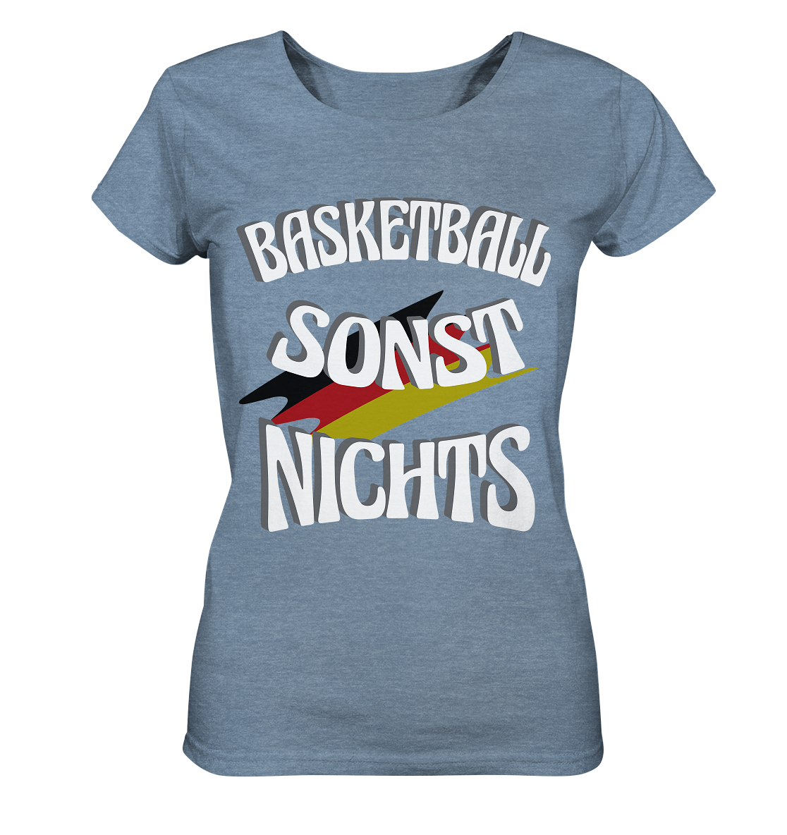 Basketball Fan- Damen Organic Shirt (meliert)