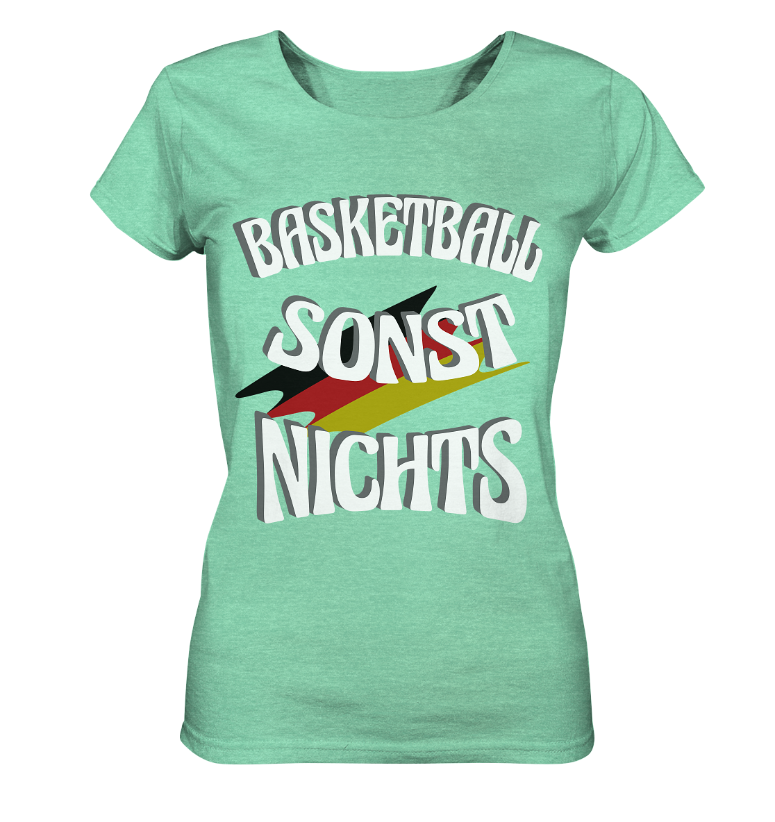 Basketball Fan- Damen Organic Shirt (meliert)