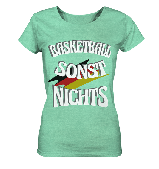 Basketball Fan- Damen Organic Shirt (meliert)