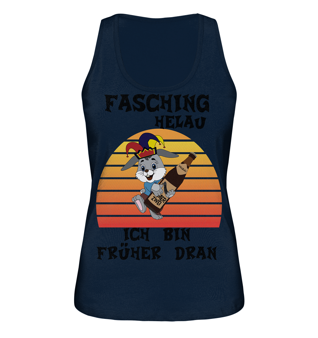 Fasching Helau, Osterhase feiert Karneval, Helau - Ladies Organic Tank-Top