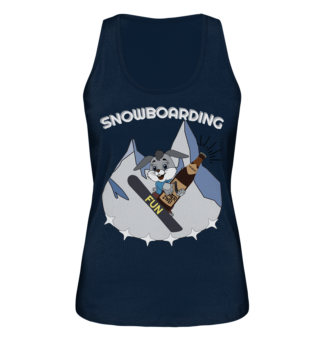 Snowboarder, Apres- Ski, Party danach, Piste, Helles Design - Ladies Organic Tank-Top