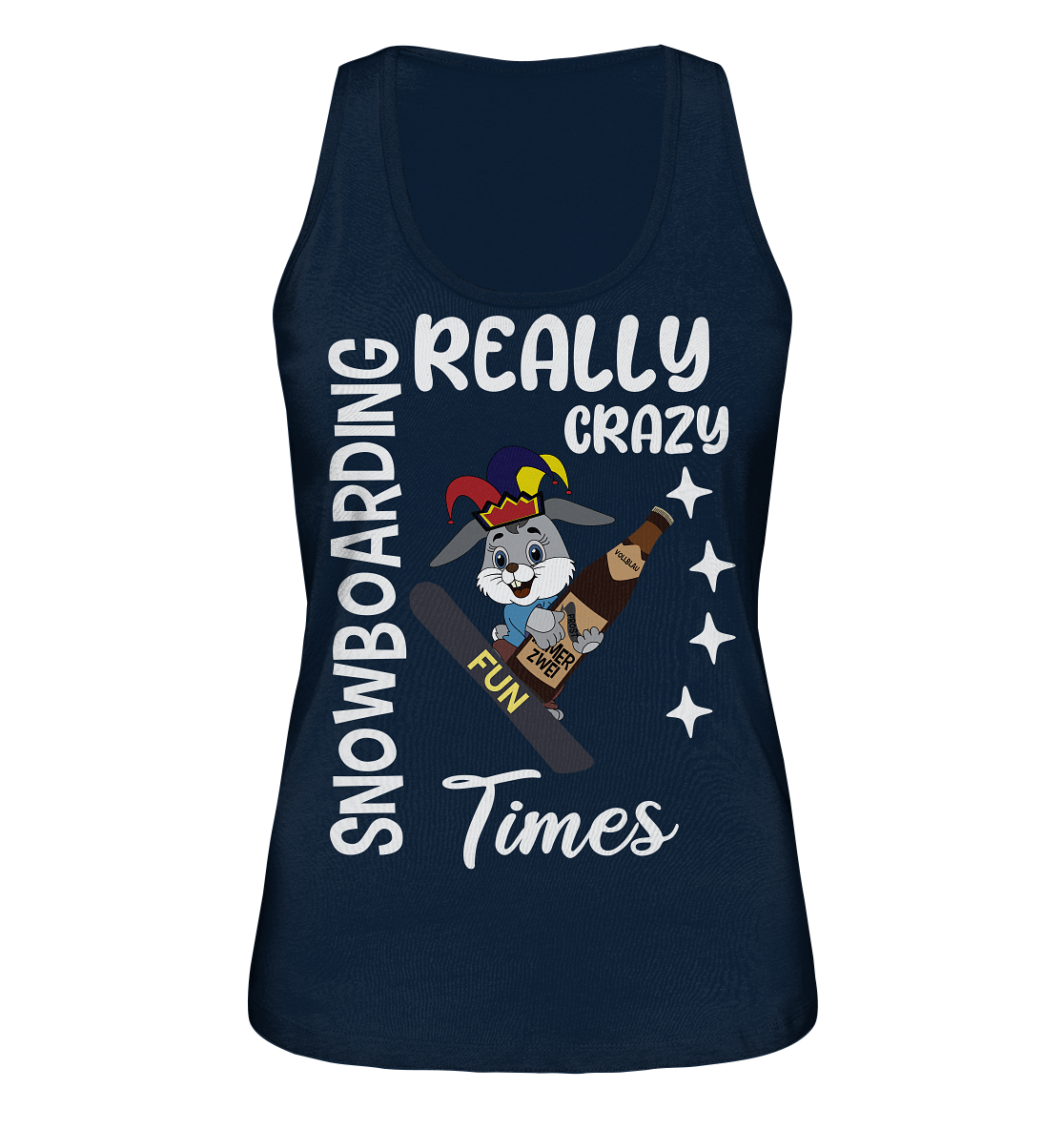 Snowboarding, Crazy Times, Snowboarder, Party - Ladies Organic Tank-Top