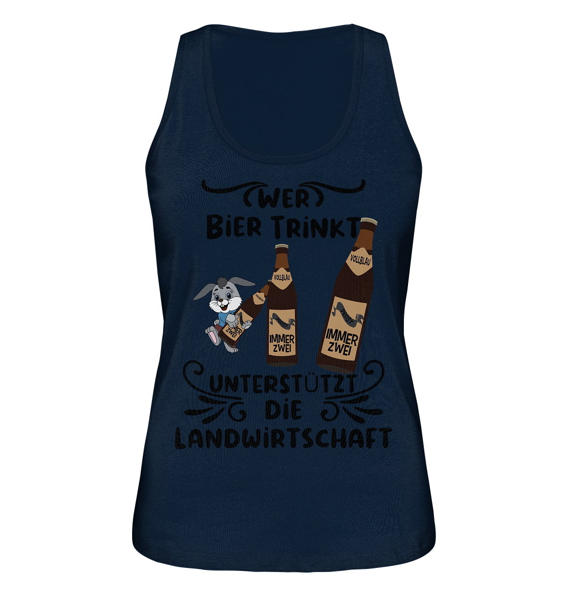 Wer Bier trinkt, Landwirtschaft unterstützen, Party - Ladies Organic Tank-Top