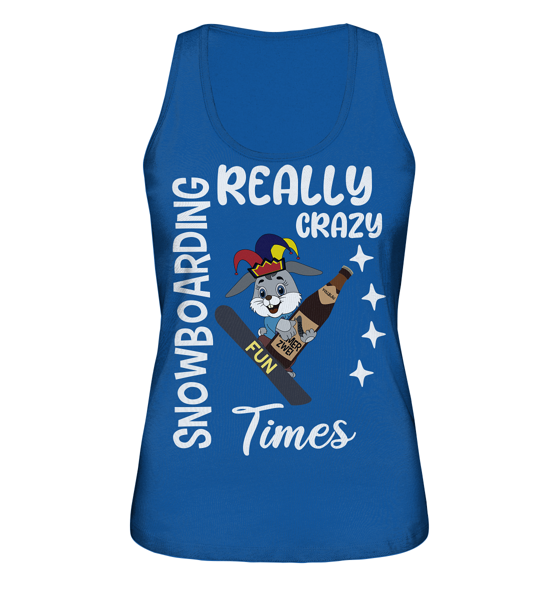 Snowboarding, Crazy Times, Snowboarder, Party - Ladies Organic Tank-Top