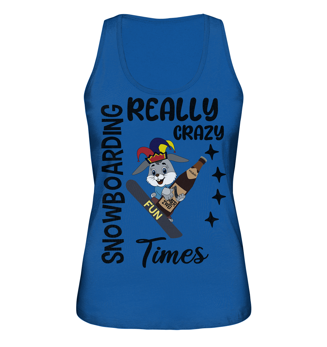 Snowboarding, really crazy, Osterhase mit Bierflasche  - Ladies Organic Tank-Top