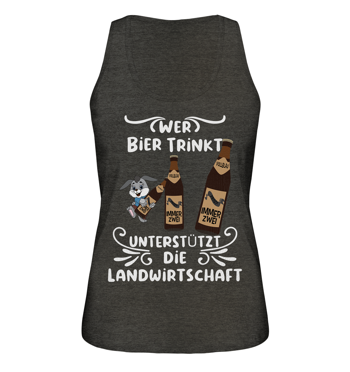 Wer Bier trinkt unterstützt die Landwirtschaft, Party- Shirt - Ladies Organic Tank-Top