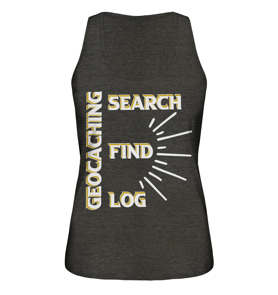 Geocaching-SEARCH-FIND-LOG, Cache Helles Disign - Ladies Organic Tank-Top