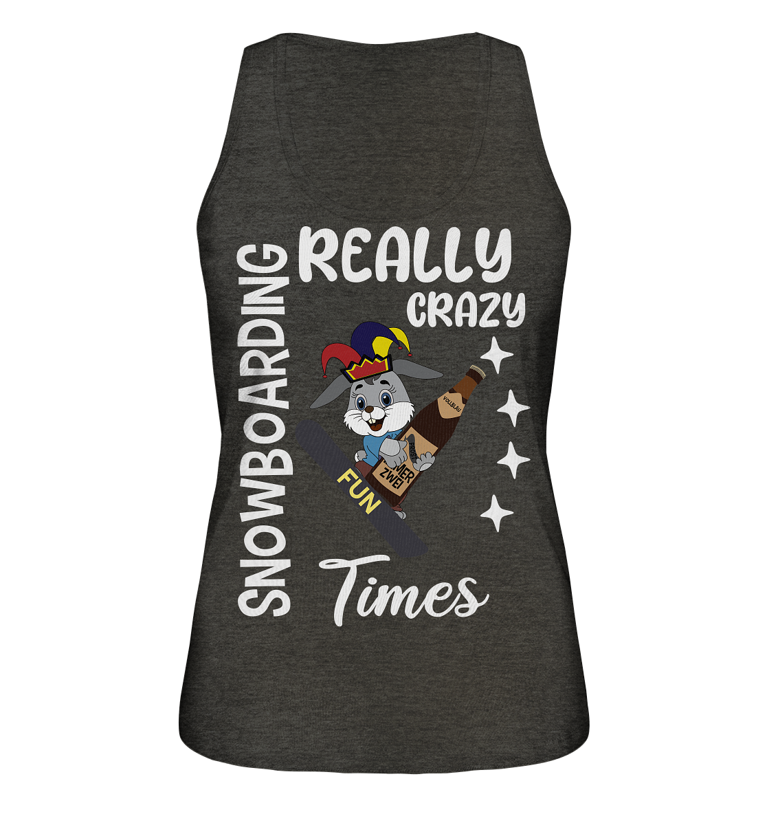 Snowboarding, Crazy Times, Snowboarder, Party - Ladies Organic Tank-Top