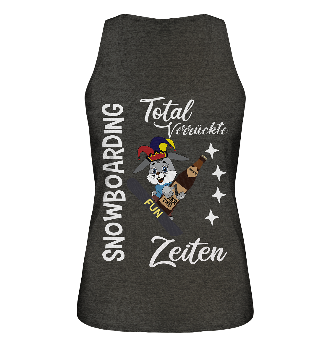 Snowboarding, verrückte Zeiten, Snowboarder, Osterhase - Ladies Organic Tank-Top