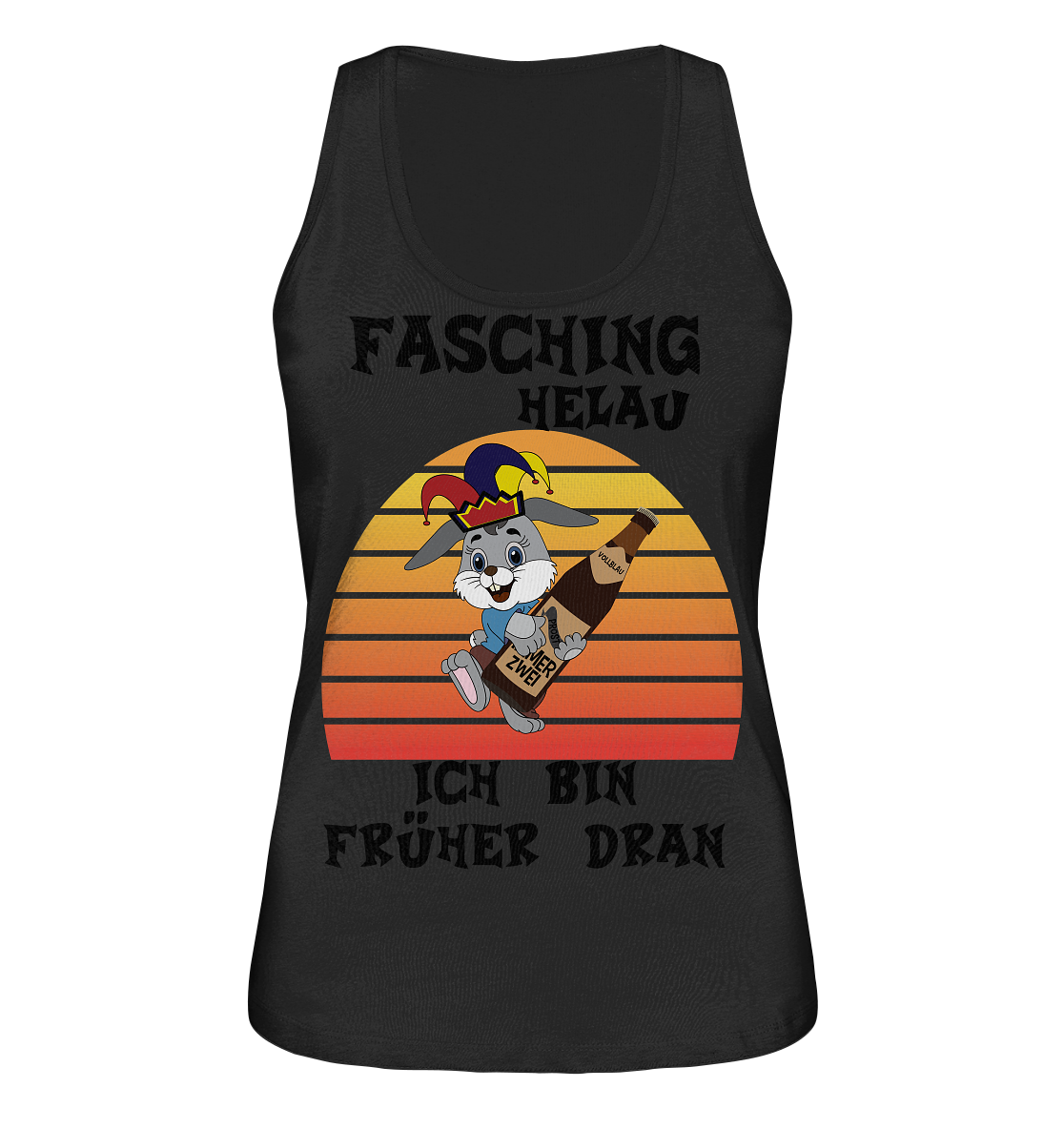 Fasching Helau, Osterhase feiert Karneval, Helau - Ladies Organic Tank-Top