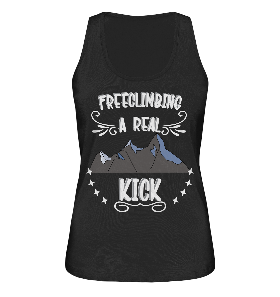 Freeclimbing - a real kick, sportlich & gefährlich - Ladies Organic Tank-Top