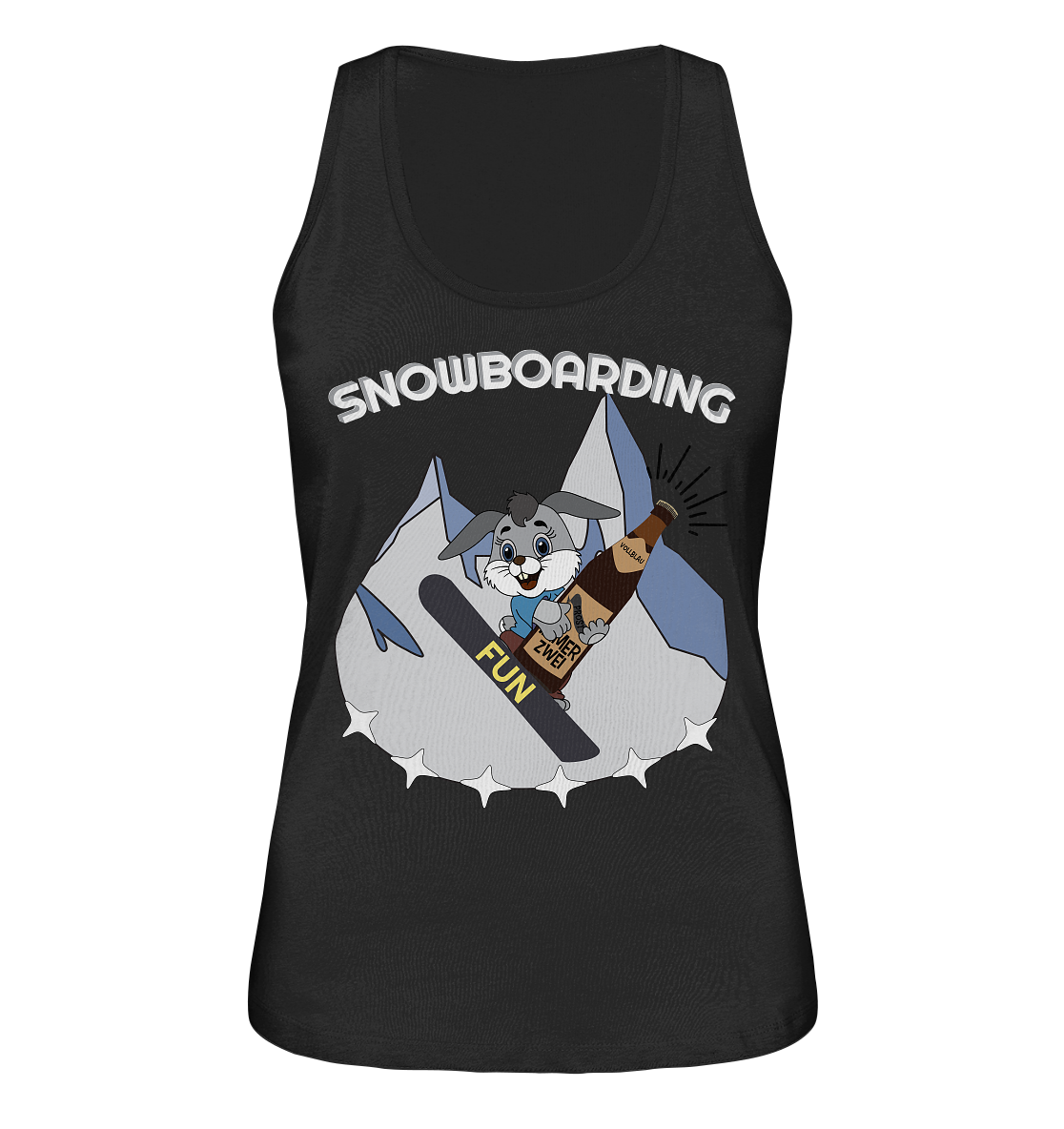 Snowboarder, Apres- Ski, Party danach, Piste, Helles Design - Ladies Organic Tank-Top