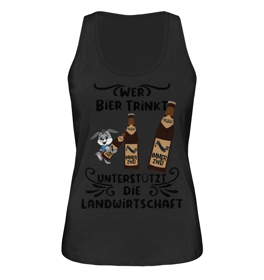 Wer Bier trinkt, Landwirtschaft unterstützen, Party - Ladies Organic Tank-Top