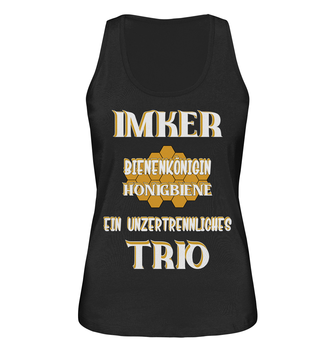 Imker- Bienenkönigin und Honigbiene, einTeam, Pfleger und Schützer von Bienen - Ladies Organic Tank-Top