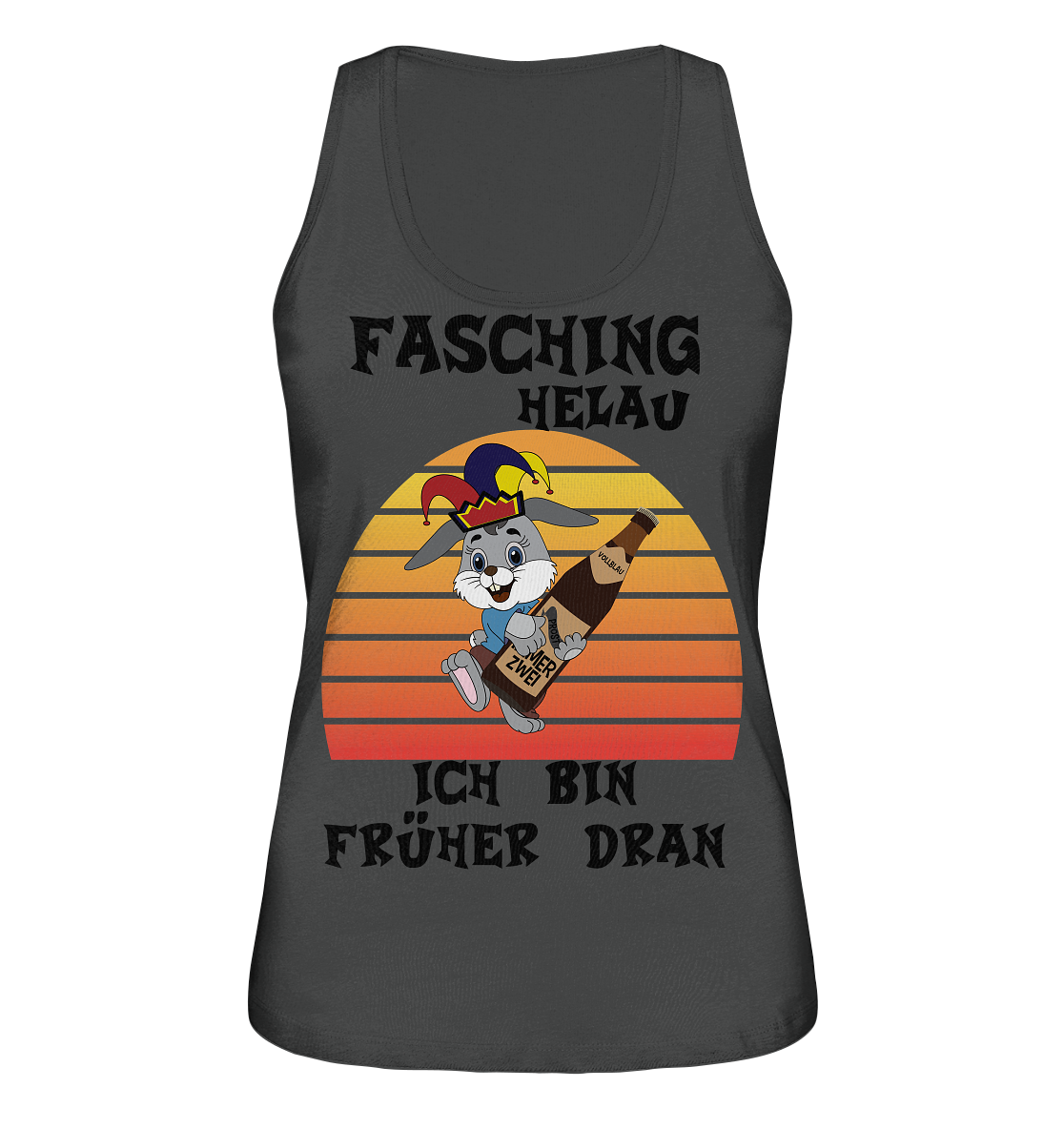 Fasching Helau, Osterhase feiert Karneval, Helau - Ladies Organic Tank-Top